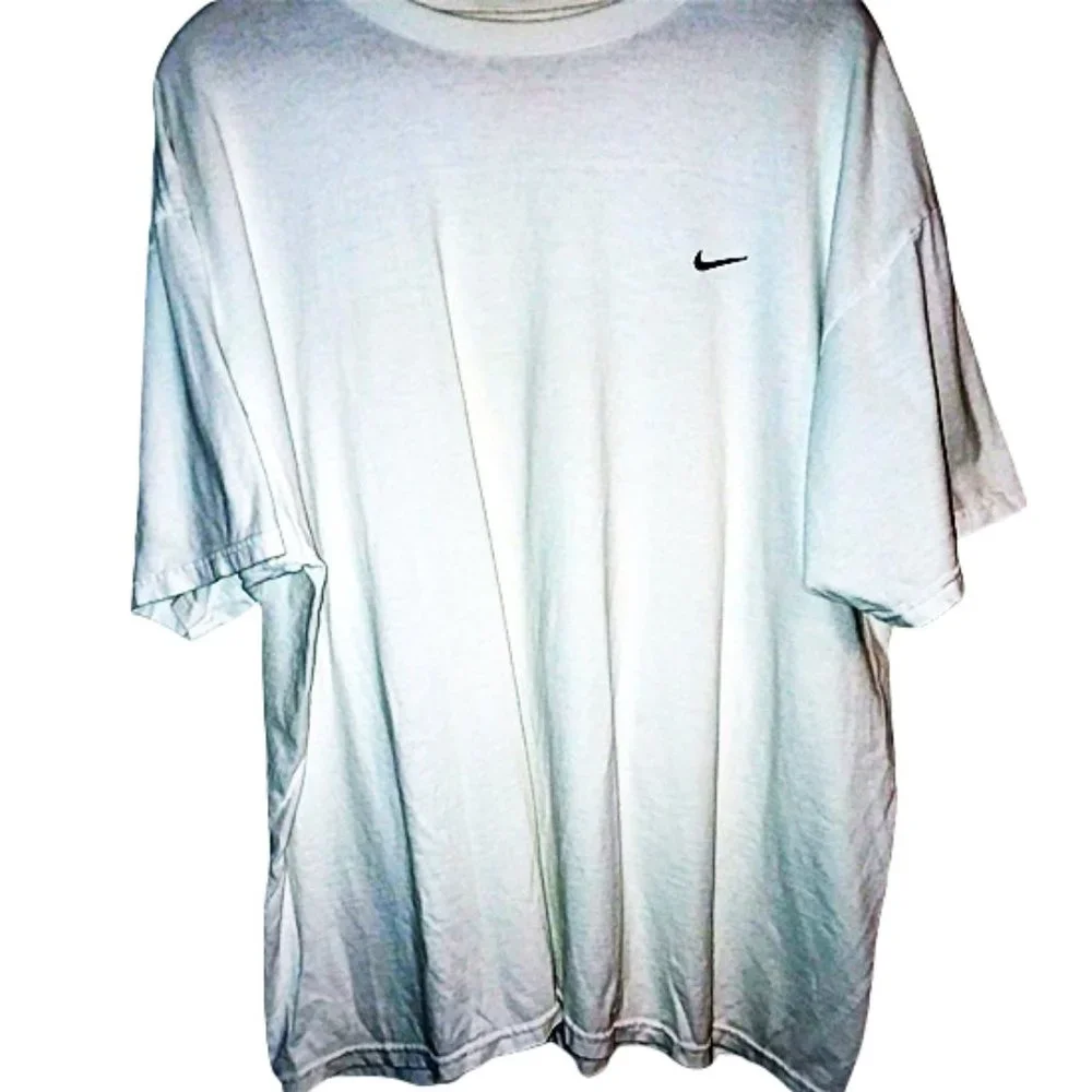 Nike Men's White T-Shirt Embroidered Swoosh Sz X-Large